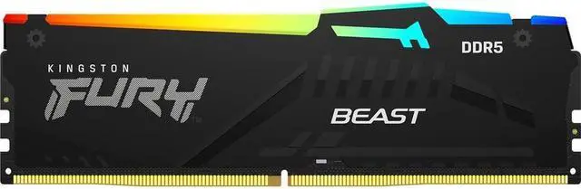 Alt view image 6 of 16 - Kingston FURY Beast RGB 32GB (2 x 16GB) 288-Pin PC RAM DDR5 6000 (PC5 48000) Memory (Desktop Memory) Model KF560C40BBAK2-32