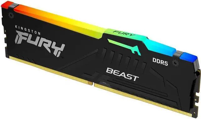Alt view image 7 of 16 - Kingston FURY Beast RGB 32GB (2 x 16GB) 288-Pin PC RAM DDR5 6000 (PC5 48000) Memory (Desktop Memory) Model KF560C40BBAK2-32