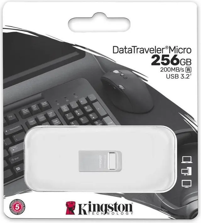 Alt view image 20 of 20 - Kingston DataTraveler Micro USB Flash Drive DTMC3G2256GB