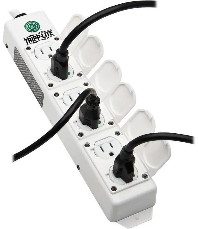 Alt view image 12 of 19 - Tripp Lite Medical Power Strip 6-outlet 6ft Cord Health Care Facility Outlet Assemblies