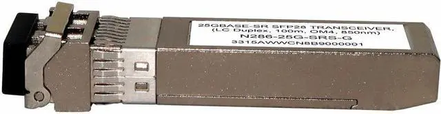 Alt view image 5 of 8 - Tripp Lite by Eaton SFP28 Transceiver - 25GBase-SR, LC Duplex MMF, 25 Gbps, 850 nm, 100 m (328 ft.) - For Optical Network, Data Networking, Server, Switching Network - N286-25G-SRS-G