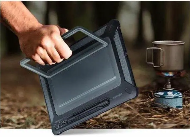 Alt view image 8 of 8 - Samsung Rugged Carrying Case for 11" Galaxy Tab S9 Tablet Black EF-RX710CBEGUJ