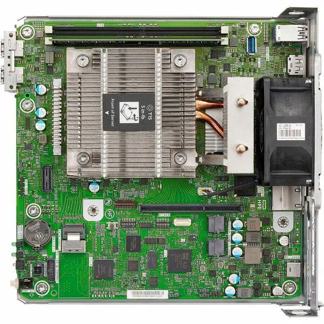 Alt view image 3 of 6 - HPE ProLiant MicroServer Gen10 Plus v2 Ultra Micro Tower Server - 1 x Intel Xeon E-2314 2.80 GHz - 16 GB RAM - Serial ATA Controller P69101-005