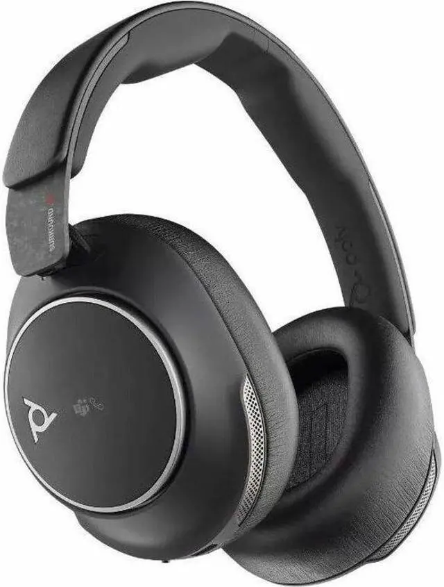 Alt view image 3 of 6 - Poly Voyager Surround 80 UC Headset - Stereo - Wireless - Bluetooth - 98 ft - 20 Hz - 16 kHz - Over-the-ear - Binaural - Circumaural - Noise Canceling - Black