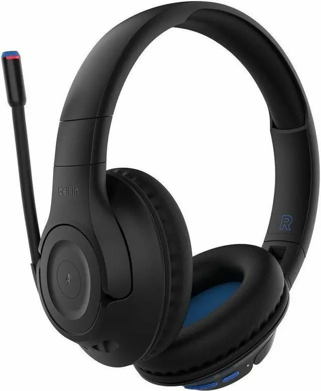Alt view image 7 of 8 - Belkin SoundForm Inspire Wireless Over-Ear Headset for Kids with Mic - Black