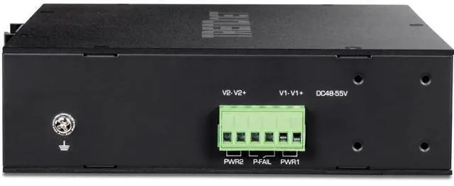 Alt view image 3 of 3 - TRENDnet 10-Port Industrial Gigabit PoE+ Switch, WideTemperature Range -20° – 65°C (-4° – 149°F), DIN Rail Switch, 50-55V DC, 8 x Gigabit PoE+ Ports, 2 x Gigabit SFP Slots, TI-PGM102, Black