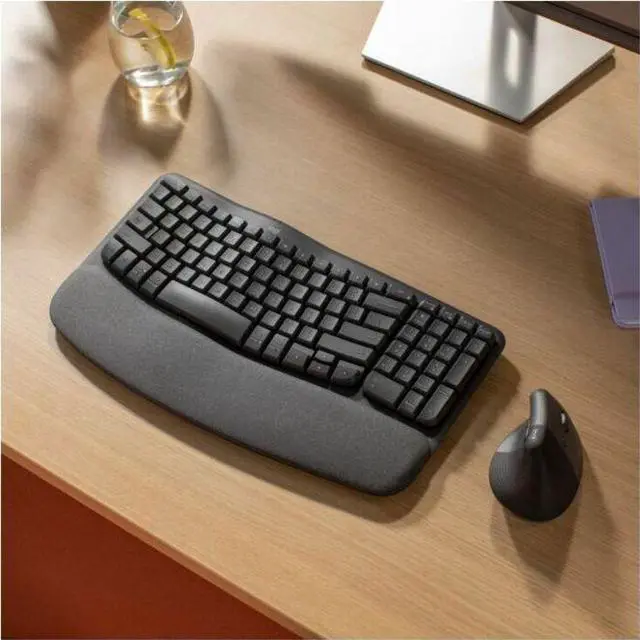 Alt view image 6 of 9 - Logitech Wave Keys for Business Keyboard - Black (in Brown Box)