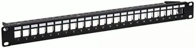 Alt view image 13 of 13 - Monoprice 24-Port 1U Blank Keystone Shielded Network Patch Panel T568A/B