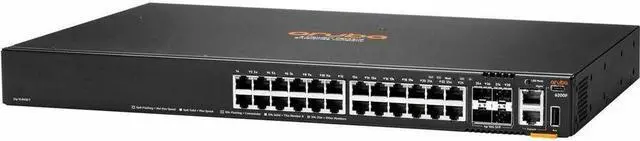 Alt view image 3 of 3 - Aruba CX 6200F 24G 4SFP+ Switch - 24 Ports - Manageable - Gigabit Ethernet, 10 Gigabit Ethernet - 10/100/1000Base-T, 10GBase-X - 3 Layer Supported - Modular - 4 SFP Slots - 59 W Power Consumption - Tw