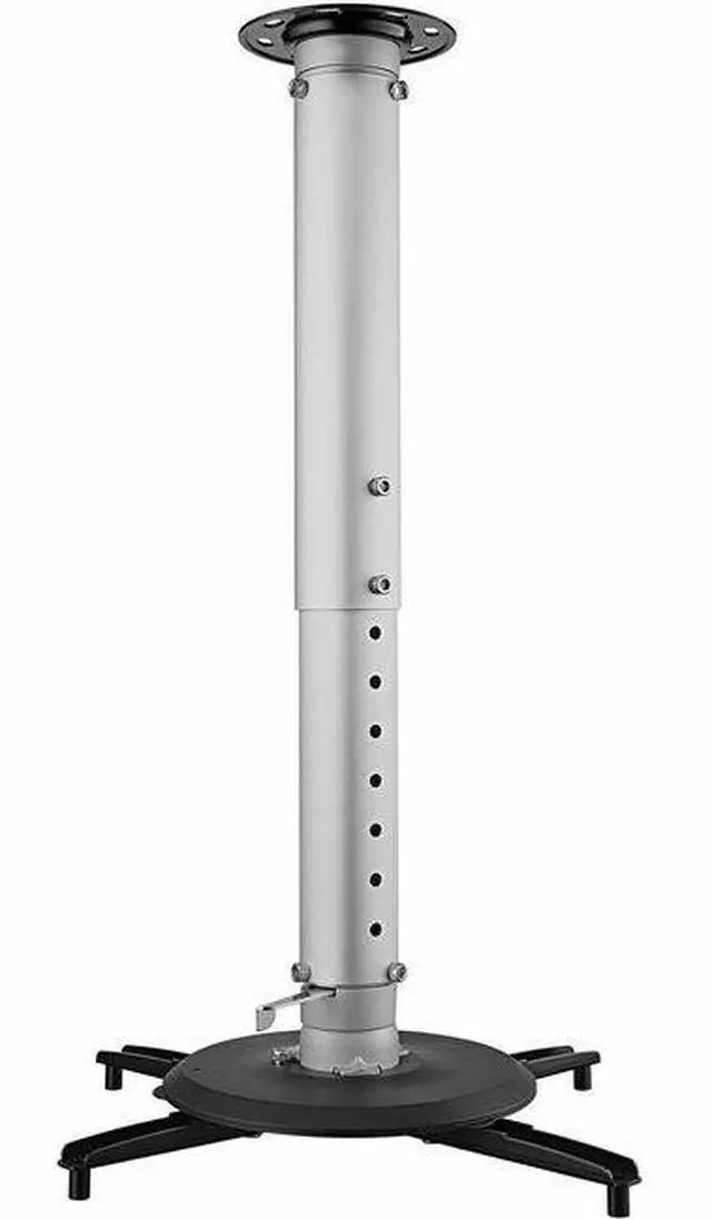 Alt view image 6 of 12 - Height Adjustable heavy-duty ceiling projector mount for projectors with large-diameter mount holes max 15in (380mm). Projector max weight 55.1 lbs (25 Kg)