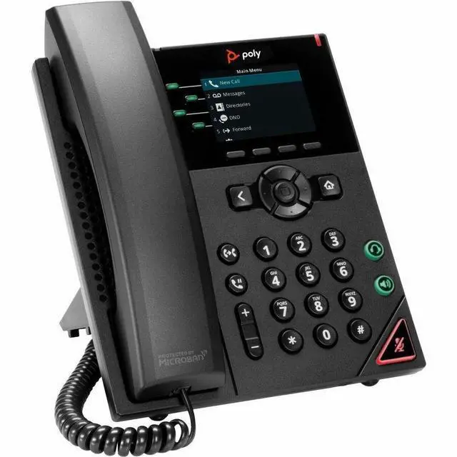 Alt view image 5 of 5 - HP Poly VVX 250 4-Line IP Corded Phone and PoE-Enabled | 89B62AA#AC3