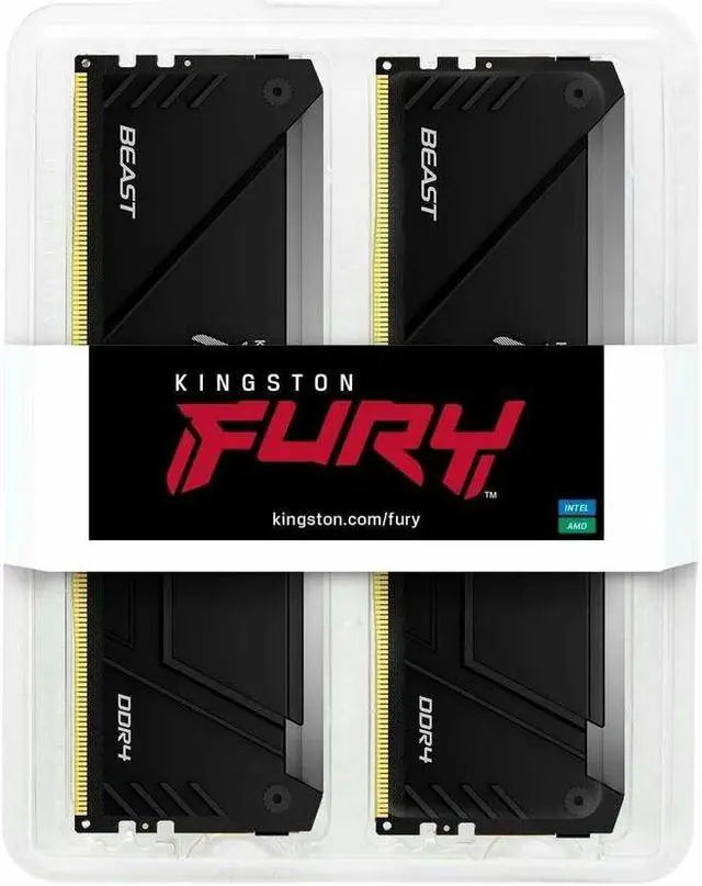 Alt view image 12 of 14 - Kingston Fury Beast RGB 3600 16GB (2x8GB) 3600MT/s DDR4 CL17 DIMM (Kit of 2) Computer Memory KF436C17BB2AK2/16