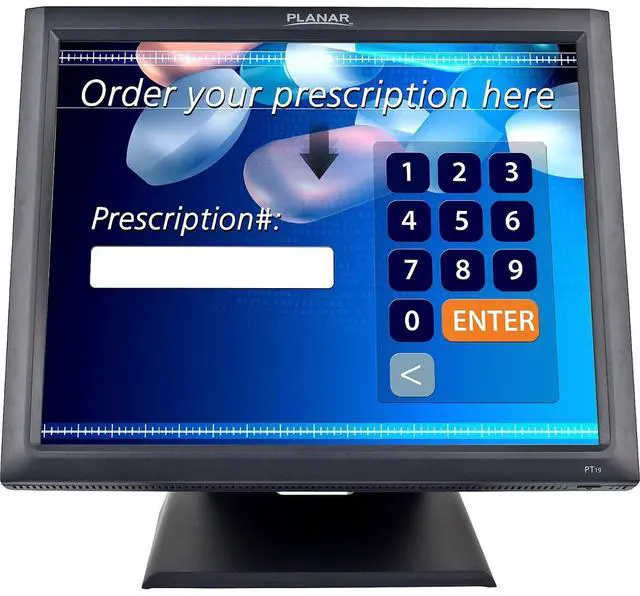 Alt view image 13 of 20 - PLANAR PT1945R (997-5971-01) Black 19" USB 5-wire Resistive Touchscreen Monitor 200 cd/m2 1000:1 Built-in Speakers