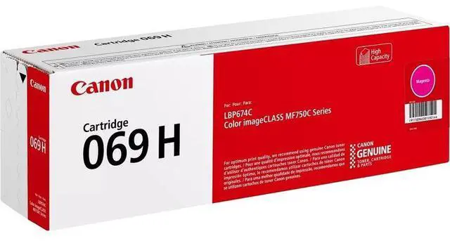 Alt view image 9 of 14 - Canon 069 Original High Yield Laser Toner Cartridge Magenta 1 Pack 5096C001