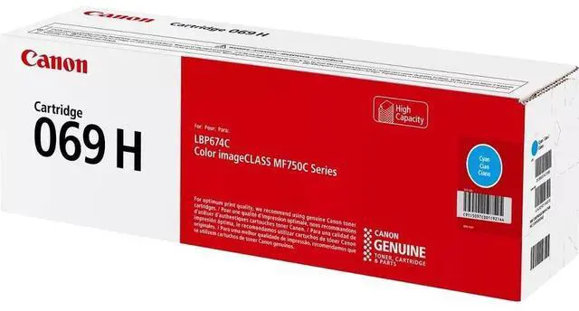 Alt view image 10 of 14 - Canon 069 Original High Yield Laser Toner Cartridge Cyan 1 Pack 5097C001