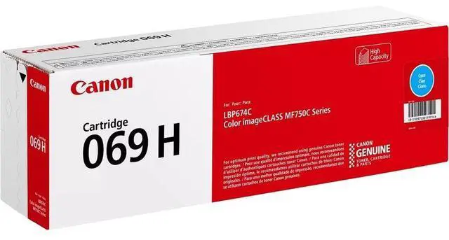 Alt view image 14 of 14 - Canon 069 Original High Yield Laser Toner Cartridge Cyan 1 Pack 5097C001