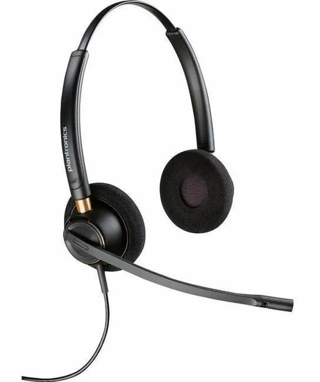 Main image of Poly EncorePro HW520D Headset - Stereo - Wired - On-ear - Binaural - Ear-cup - 2.58 ft Cable - Noise Cancelling Microphone