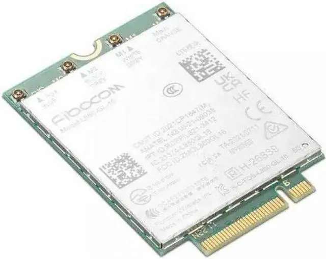 Alt view image 3 of 3 - Fibocom L860-GL-16 - Wireless cellular modem - 4G LTE - M.2 Card - 1 Gbps - for ThinkPad P14s Gen 4, P16 Gen 1, P16 Gen