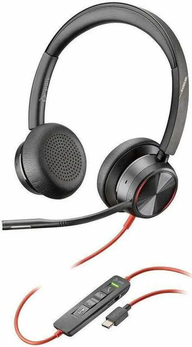 Main image of Poly Blackwire 8225 Stereo Microsoft Teams Certified USB-C Headset + USB-C/A Adapter - Microsoft Teams Certification - Stereo - USB Type C - Wired - 32 Ohm - On-ear - Binaural - Ear-cup - 7.10 ft Cabl