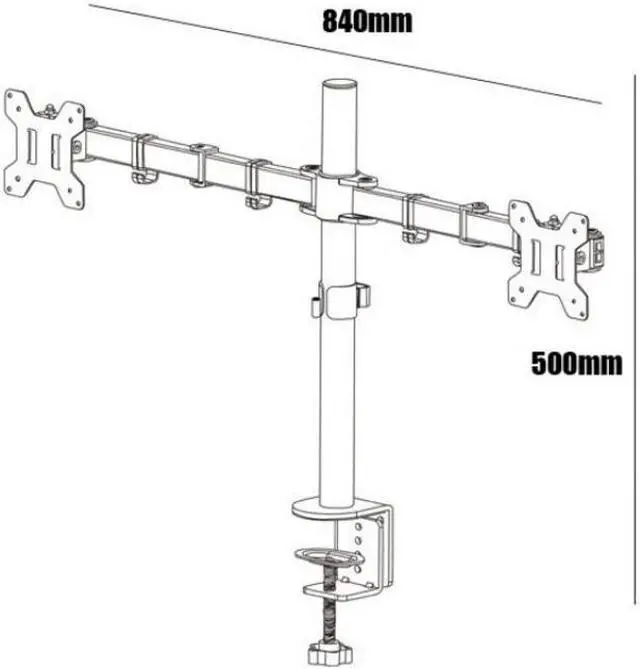 Alt view image 4 of 6 - Amer 2XC Mounting Arm for Monitor Black