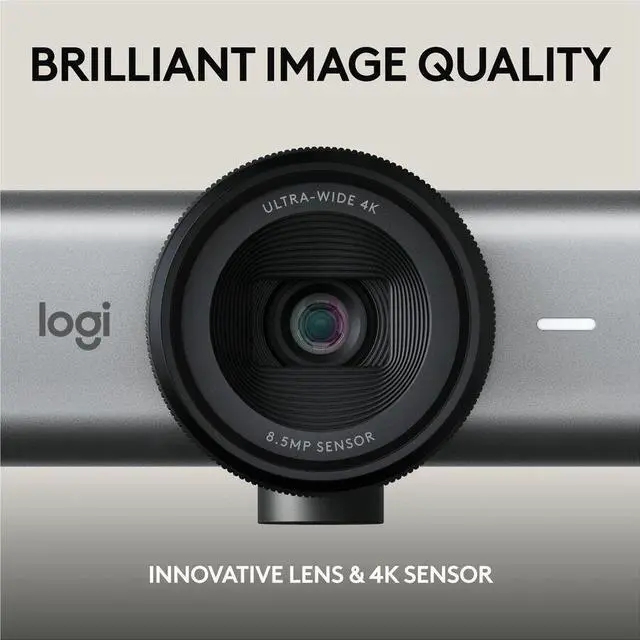 Alt view image 2 of 15 - Logitech BRIO 705 Webcam - 8.5 Megapixel - USB Type C - 4K - 4096 x 2160 Video - STARVIS Sensor - Auto-focus - 90° Angle - Clip - 4x Digital Zoom - Microphone - Windows 10, macOS 10.15