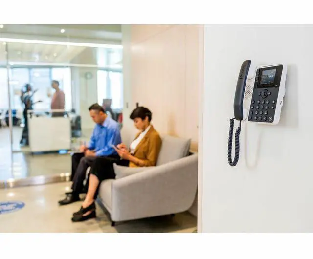 Alt view image 2 of 10 - HP Poly Edge E100 IP Phone Corded - Desktop, Wall Mountable | 82M86AA