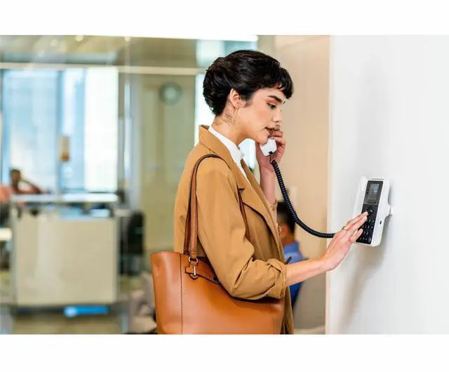 Alt view image 7 of 10 - HP Poly Edge E100 IP Phone Corded - Desktop, Wall Mountable | 82M86AA