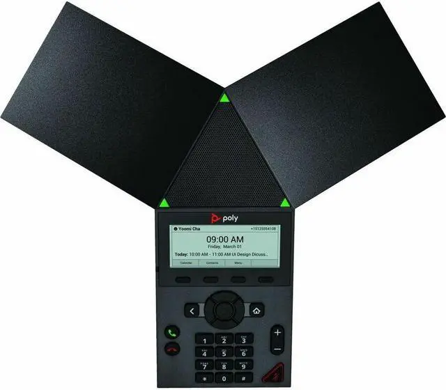 Alt view image 8 of 9 - HP Poly Trio 8300 IP Conference Station Corded Wi-Fi Bluetooth Black VoIP 1x Network RJ-45 PoE Ports Model 849A0AA#AC3