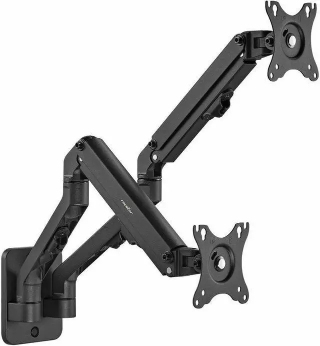Alt view image 4 of 16 - Rocstor ErgoReach Mounting Arm for Monitor, Display - Black - Landscape/Portrait - 2 Display(s) Supported - 17" to 27" Screen Support - 15.40 lb Load Capacity - VESA Mount Compatible