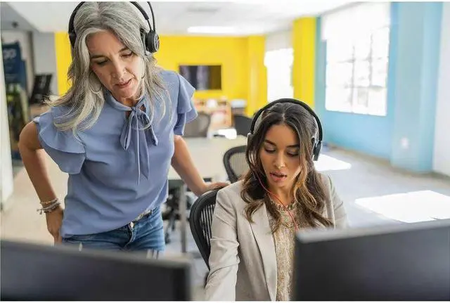 Alt view image 2 of 8 - Poly Bluetooth Office Headset - Microsoft Teams Certification - Siri, Google Assistant - Stereo - USB Type C - Wired/Wireless - Bluetooth - 164 ft - 20 Hz - 20 kHz - Over-the-head - Binaural - Ear-cup