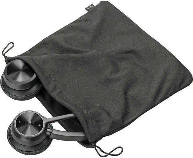 Alt view image 4 of 8 - Poly Bluetooth Office Headset - Microsoft Teams Certification - Siri, Google Assistant - Stereo - USB Type C - Wired/Wireless - Bluetooth - 164 ft - 20 Hz - 20 kHz - Over-the-head - Binaural - Ear-cup