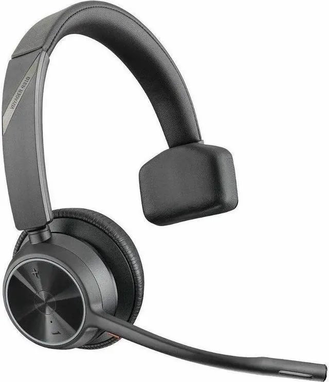 Alt view image 5 of 8 - Poly Bluetooth Office Headset - Microsoft Teams Certification - Siri, Google Assistant - Stereo - USB Type C - Wired/Wireless - Bluetooth - 164 ft - 20 Hz - 20 kHz - Over-the-head - Binaural - Ear-cup