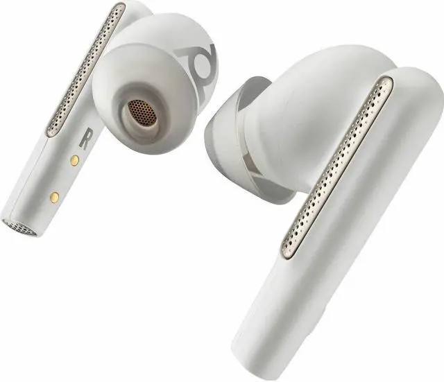 Alt view image 5 of 9 - HP Poly Voyager Free 60 UC M White Sand Earbuds+ BT700 USB-A Adapter + Model 7Y8L5AA
