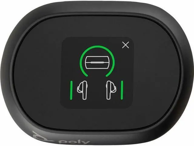 Alt view image 10 of 10 - Poly Voyager Free 60+ UC M Carbon Black Earbuds +BT700 USB-C Adapter +Touchscreen Charge Case (7Y8H0AA)