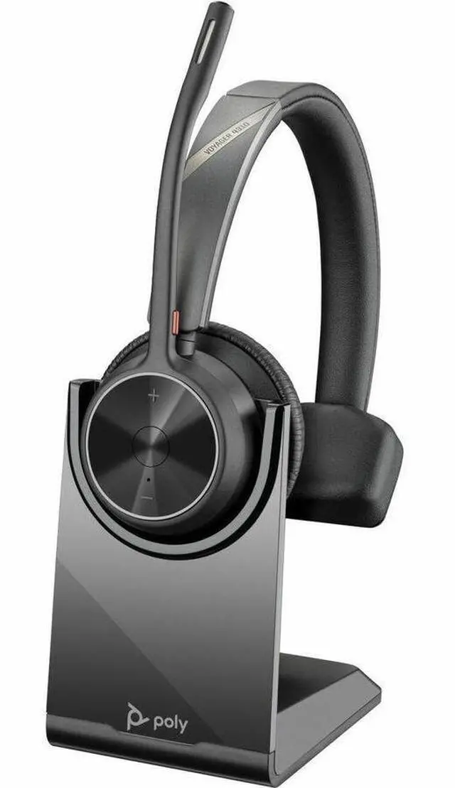 Alt view image 12 of 12 - Hp Poly Headsets Poly Voyager 4310 USB-C Headset with Charge Stand Siri, Google Assistant Mono Wireless Bluetooth 298.6 ft Model 77Y96AA