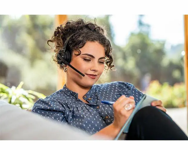 Alt view image 4 of 10 - Poly Savi 8210-M Headset - Mono - Wireless - DECT - 590.6 ft - Over-the-head - Monaural - Ear-cup - Noise Cancelling Microphone