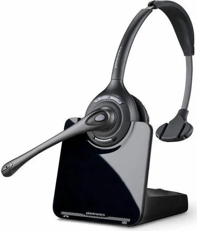 Alt view image 2 of 2 - Hp Poly Headsets CS510 XD Extra Density Headset TAA Mono Wireless DECT 351ft On-ear, Over-the-head Monaural Supra-aural Noise Canceling Black Model 7E2J8AA