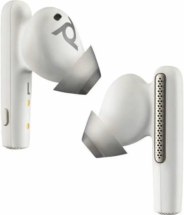 Alt view image 2 of 6 - Poly True Wireless Earbuds For Work And Life - Stereo, Mono - True Wireless - Bluetooth - 98.4 ft - 20 Hz - 20 kHz - Earbud - Binaural - In-ear - Noise Canceling - White Sand