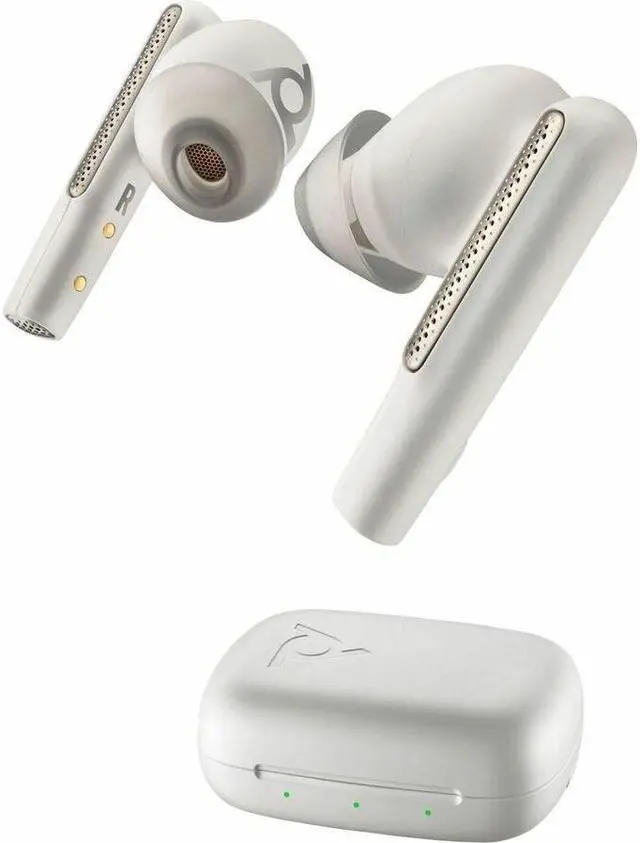 Alt view image 3 of 6 - Poly True Wireless Earbuds For Work And Life - Stereo, Mono - True Wireless - Bluetooth - 98.4 ft - 20 Hz - 20 kHz - Earbud - Binaural - In-ear - Noise Canceling - White Sand