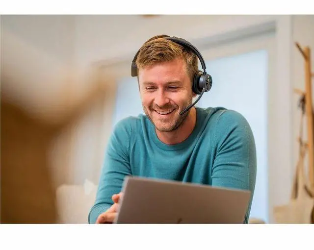 Alt view image 7 of 8 - Poly Voyager 4310 Microsoft Teams Certified USB-C Headset with charge stan