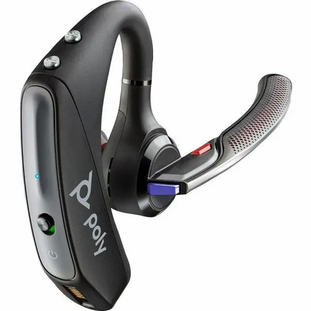 Alt view image 3 of 8 - Poly Voyager 5200 USB-A Office Headset TAA - Microsoft Teams Certification - Siri, Google Assistant - Mono - Wireless - Bluetooth - 250 ft - 32 Ohm - Over-the-ear - Monaural - In-ear - 7.10 ft Cable -