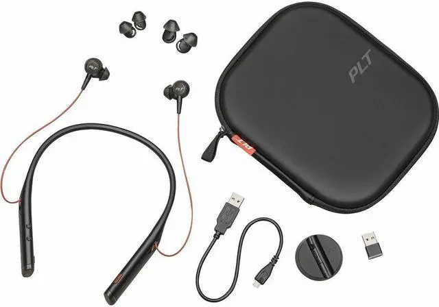 Alt view image 2 of 5 - Poly Voyager 6200 Black Headset - Siri, Google Assistant - Stereo - Wireless - Bluetooth - 98.4 ft - 20 Hz - 20 kHz - Over-the-ear, Earbud - Binaural - In-ear - Omni-directional Microphone - Black