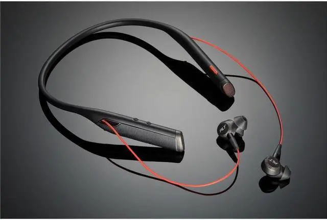 Alt view image 4 of 5 - Poly Voyager 6200 Black Headset - Siri, Google Assistant - Stereo - Wireless - Bluetooth - 98.4 ft - 20 Hz - 20 kHz - Over-the-ear, Earbud - Binaural - In-ear - Omni-directional Microphone - Black