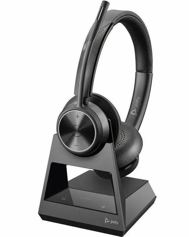 Alt view image 2 of 5 - Poly Savi 7320 Headset - Stereo - Wireless - DECT - 590.6 ft - Over-the-head - Binaural - Ear-cup - Noise Cancelling Microphone