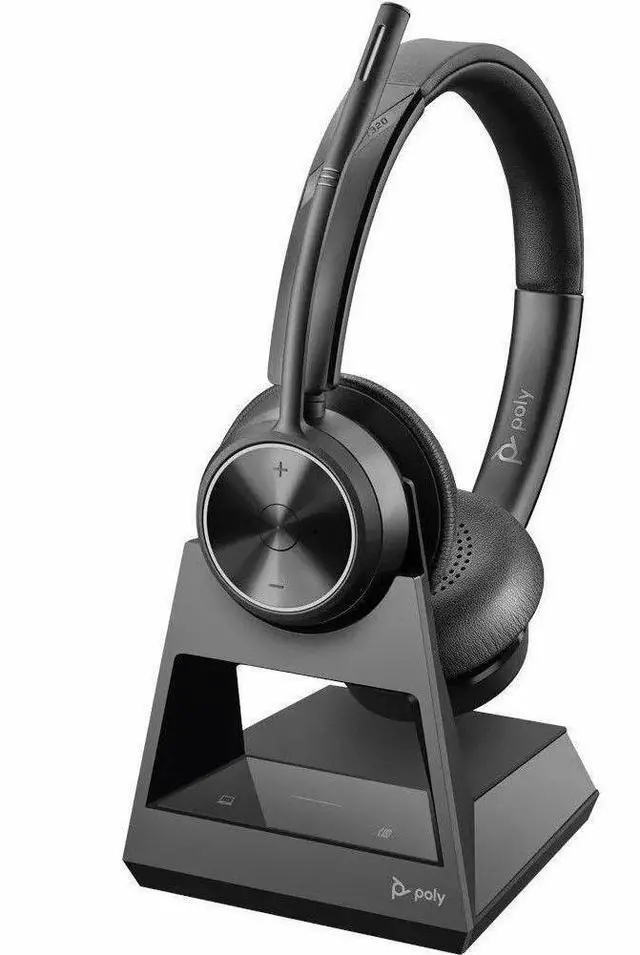 Alt view image 2 of 5 - Poly Savi 7300 Office 7320 Headset - Stereo - Wireless - DECT 6.0 - 590 ft - 20 Hz - 20 kHz - Over-the-head - Binaural - Ear-cup - Noise Cancelling Microphone