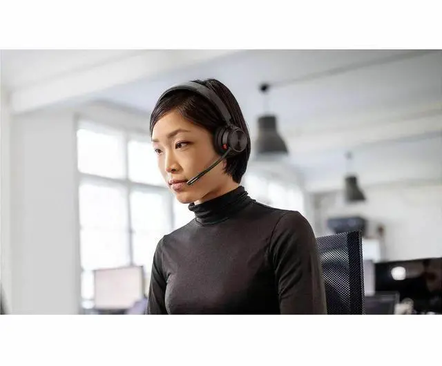 Alt view image 3 of 5 - Poly Savi 7300 Office 7320 Headset - Stereo - Wireless - DECT 6.0 - 590 ft - 20 Hz - 20 kHz - Over-the-head - Binaural - Ear-cup - Noise Cancelling Microphone