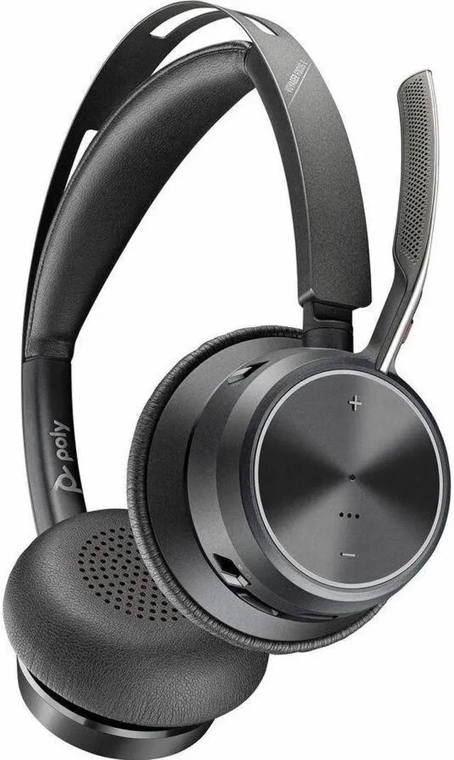 Alt view image 3 of 8 - Poly Voyager Focus 2 USB-C Headset TAA - Siri, Google Assistant - Stereo - USB Type C - Wired/Wireless - Bluetooth - 164 ft - 20 Hz - 20 kHz - On-ear, Over-the-head - Binaural - Ear-cup - MEMS Technol