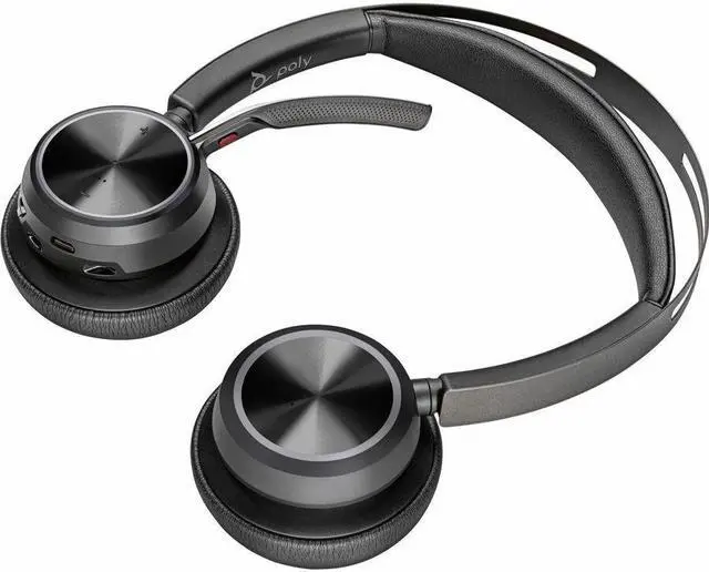Alt view image 4 of 8 - Poly Voyager Focus 2 USB-C Headset TAA - Siri, Google Assistant - Stereo - USB Type C - Wired/Wireless - Bluetooth - 164 ft - 20 Hz - 20 kHz - On-ear, Over-the-head - Binaural - Ear-cup - MEMS Technol