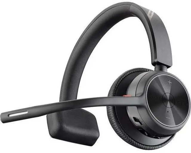 Alt view image 4 of 10 - Hp Poly Headsets Poly Voyager 4310 USB-A Headset Siri, Google Assistant Mono USB Type A Wired/Wireless Bluetooth 298.6 ft Model 76U48AA