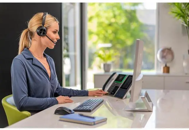 Alt view image 6 of 10 - Hp Poly Headsets Poly Voyager 4310 USB-A Headset Siri, Google Assistant Mono USB Type A Wired/Wireless Bluetooth 298.6 ft Model 76U48AA